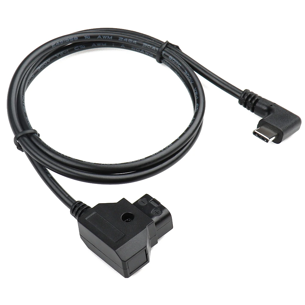 【LANO】 Cable DTAP a tipo C Cable de alimentación de batería de cámara Entrada de grifo D a salida USB C Línea de cable de carga para batería de montaje en V