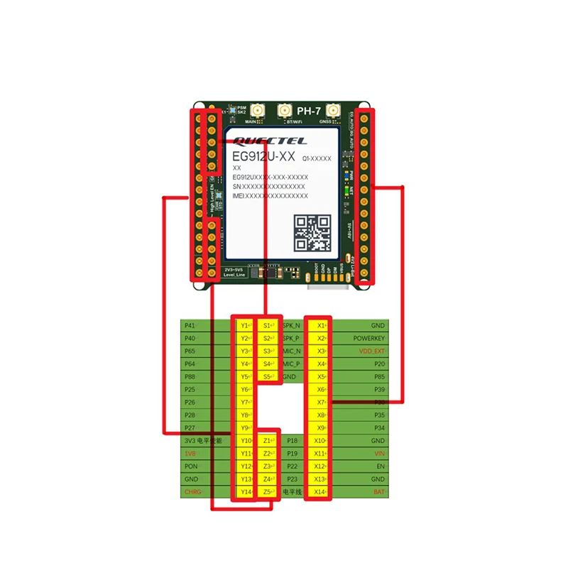 Quectel EG915U-LA Placa central LTE Cat1 módulo GSM receptor GNSS Placa de desarrollo QuecPython abierta banda B2 B3 B4 B5 B7 B8 B28 B66 - imagen 5