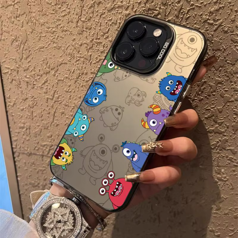 Funda de teléfono Monster pintada para iPhone 16E 15 14 13 ProMax 12 Mini 11 Pro XS XR 8 7 Plus carcasa protectora de pantalla a prueba de golpes - imagen 5