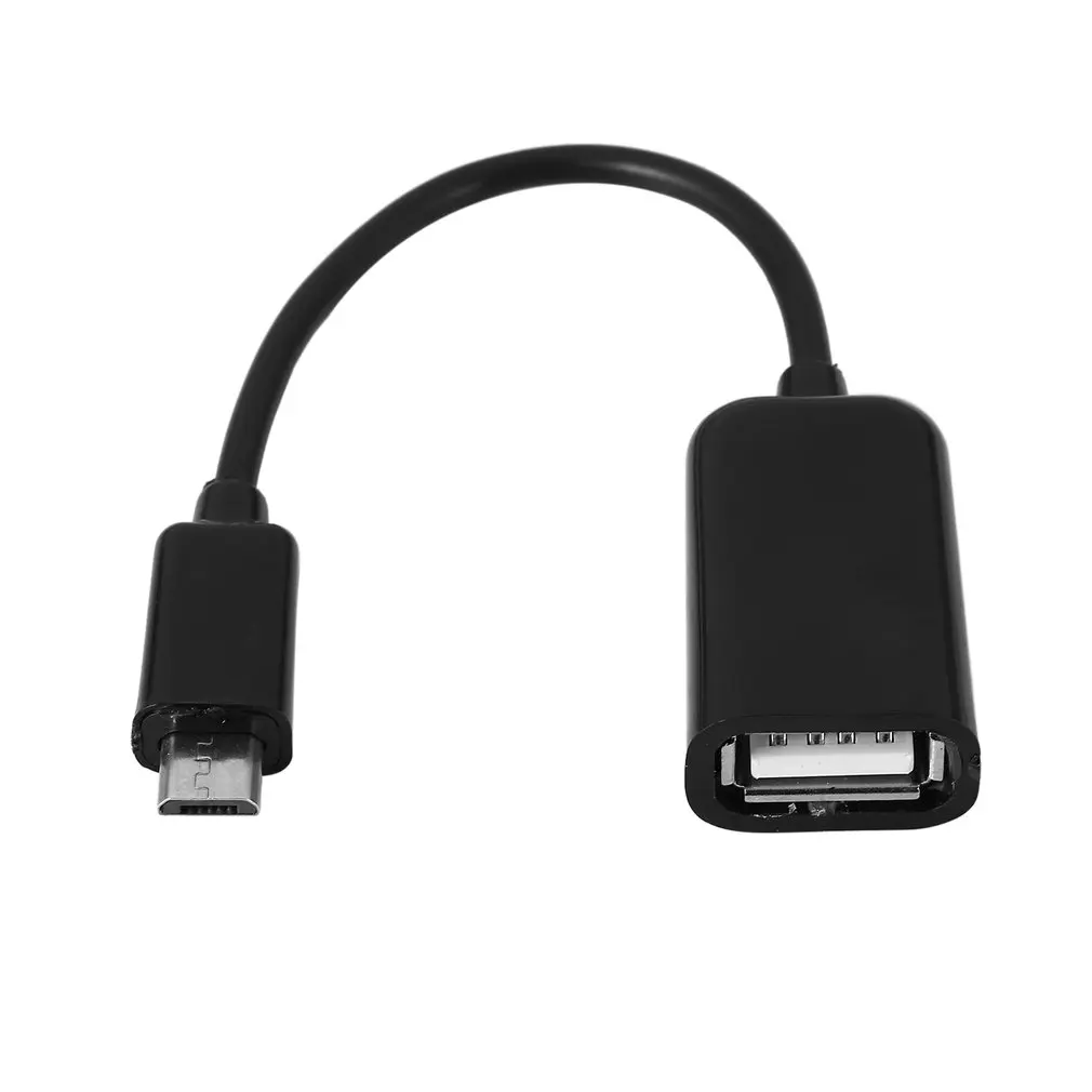 5/10 Uds Micro USB macho a hembra Cable USB OTG Mini Cable USB para tableta PC teléfono móvil MP4 negro Dropshipping al por mayor