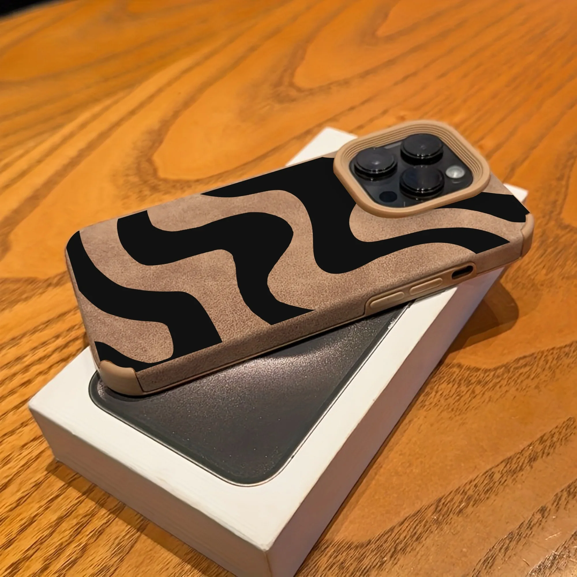 Nueva funda de teléfono con estampado de leopardo marrón de Halloween para iPhone 17 16 15 14 13 12 11 Pro Max XS XR 16 15 Plus 17 Air Funda de cuero sintético - imagen 4