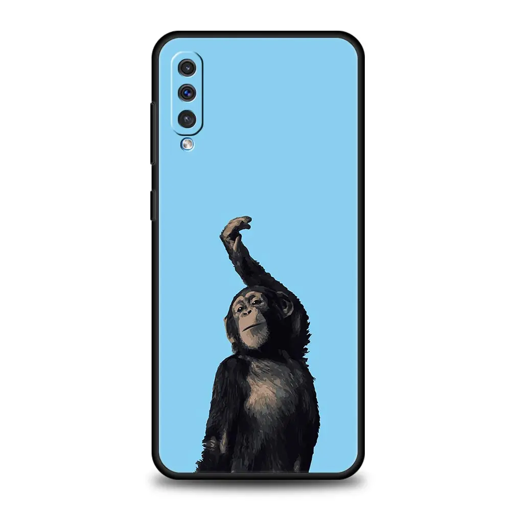 Funda de teléfono con mono divertido y bonito para Samsung A56 A36 A26 A54 A52 A24 A14 A50 A72 A70 A06 A12 A22 A34 A42 A32 A04s A16 5G - imagen 5