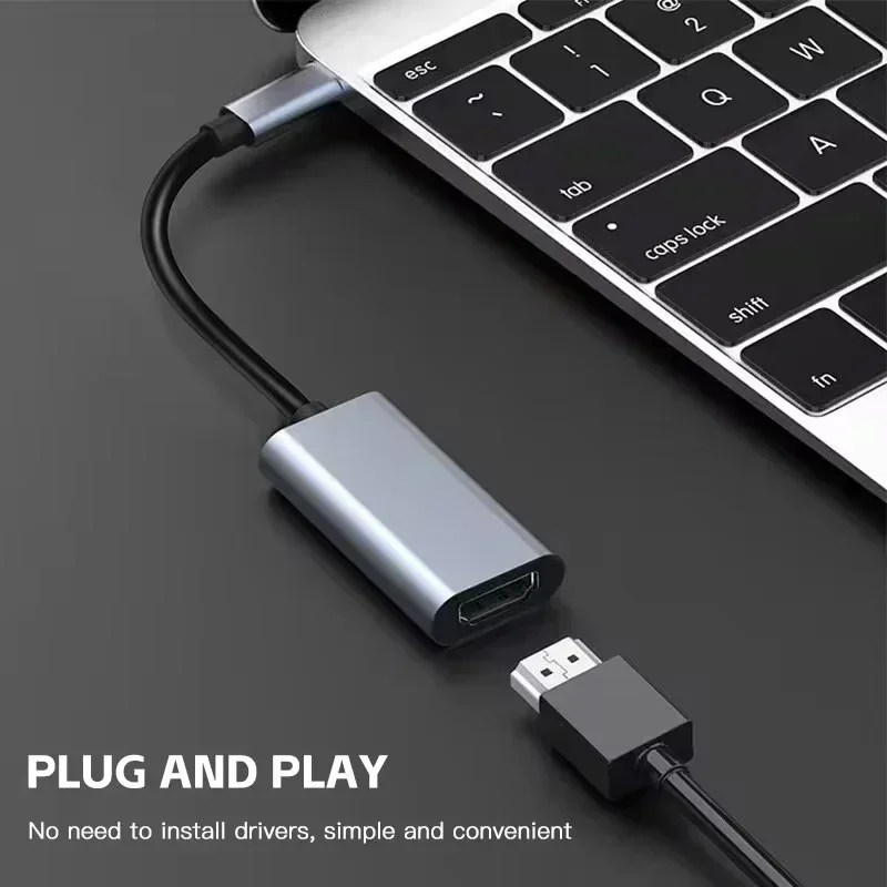 VIKEFON-Adaptador 4K tipo C a HDMI, Cable convertidor USB C USB3.1 macho a HDTV hembra para ordenador portátil, tableta, TV, MacBook - imagen 5