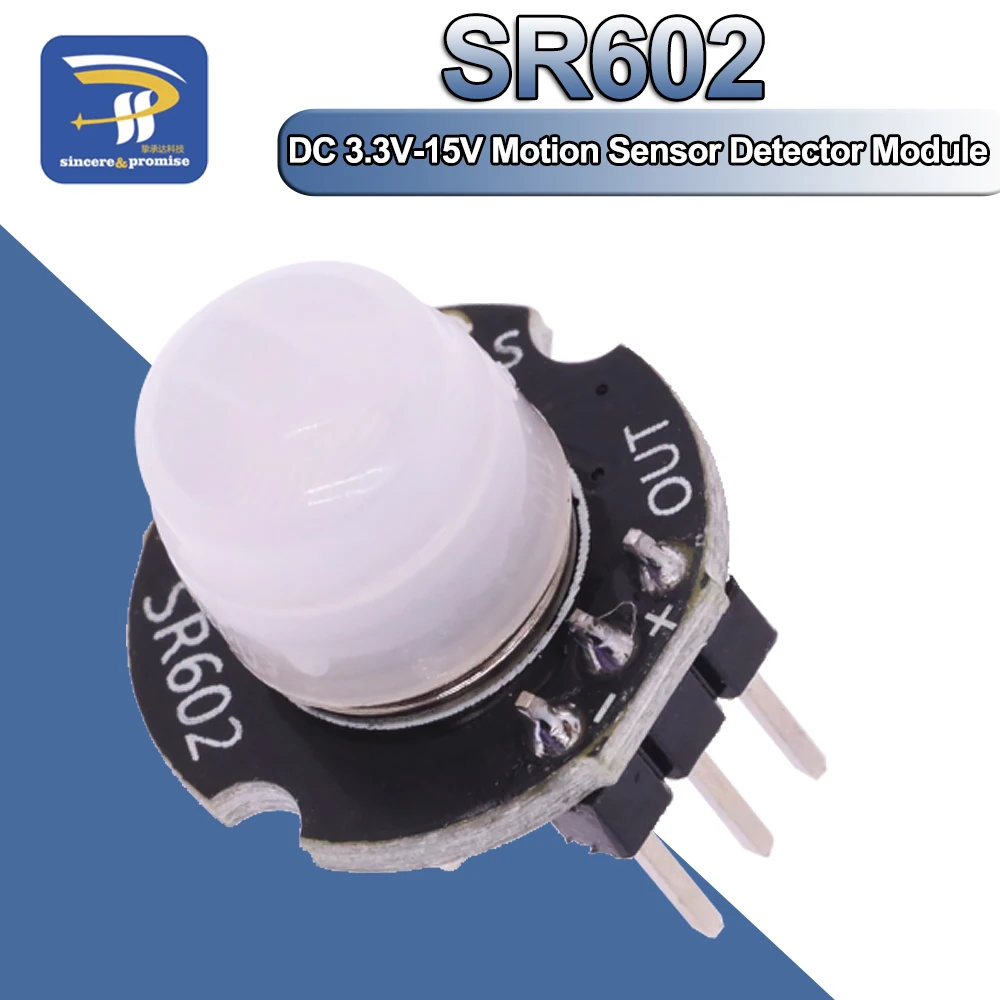 MH-SR602 MINI módulo Detector de Sensor de movimiento SR602 kit PIR infrarrojo piroeléctrico soporte de interruptor sensorial para Arduino Diy con lente