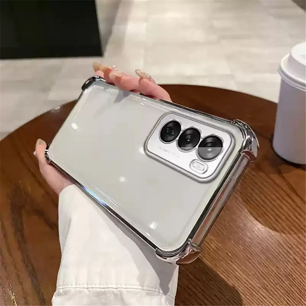 Funda de teléfono de lujo a prueba de golpes para OPPO Reno 12 Pro A16 A16S A17 A54S A53S A5 A9 2020 A36 A76 4G funda transparente de silicona suave - imagen 3