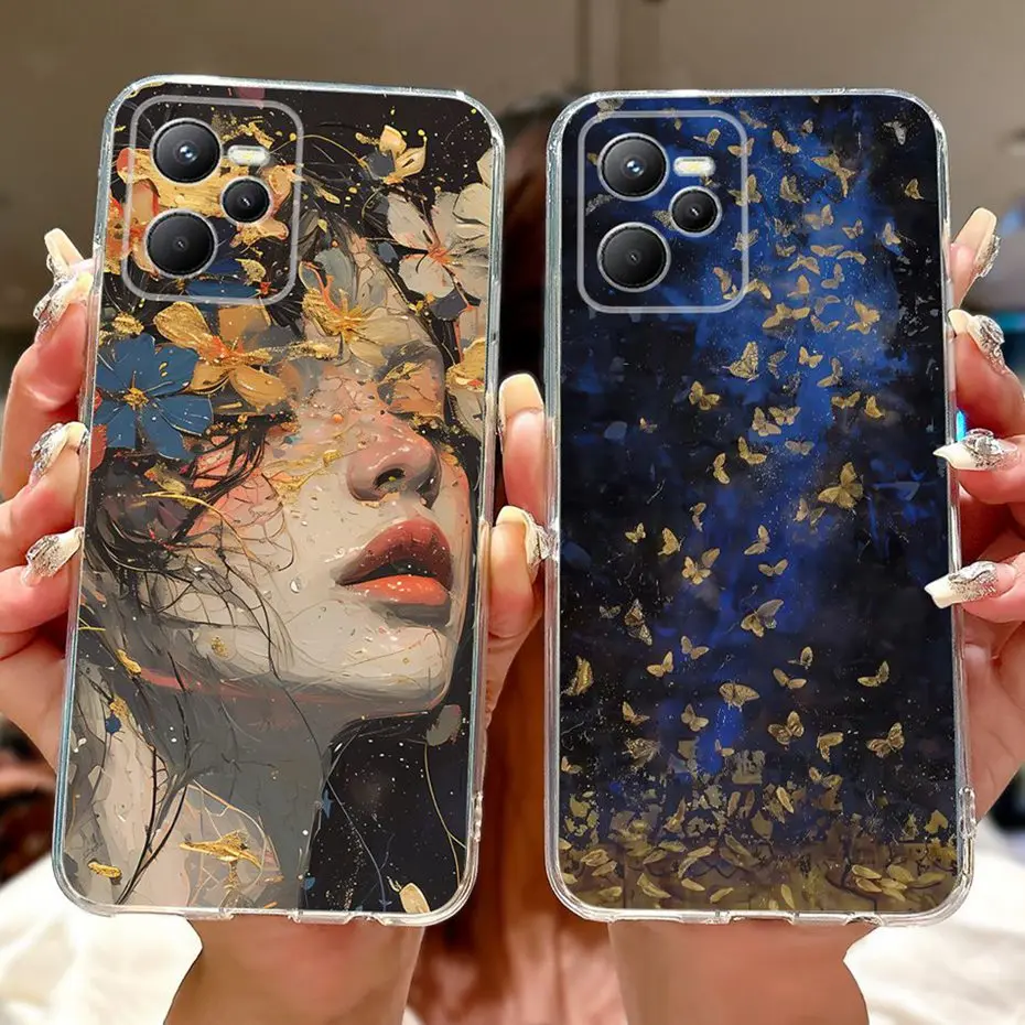Nueva funda de pintura de moda para Realme C35 C33 C31 fundas de teléfono de silicona suave TPU para Realme C31 C33 C35 4G parachoques de cubierta trasera - imagen 2