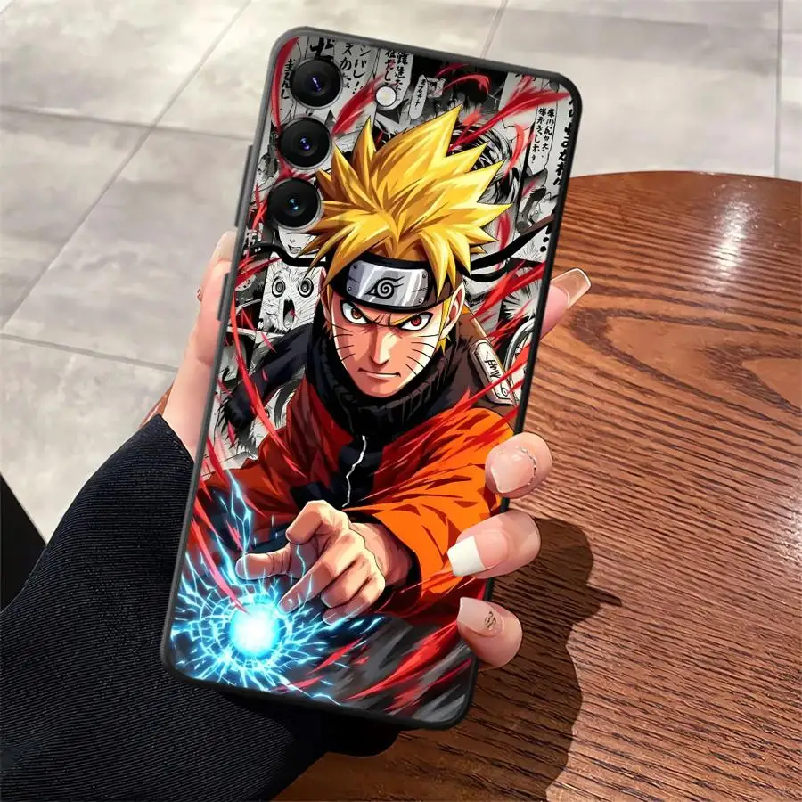 Cool Cartoon Sasuke negro suave funda de teléfono para Samsung Galaxy A20 A13 A04 A70 A50 A06 A40 A16 A05 A30 A15 A17 A10 A12 - imagen 2