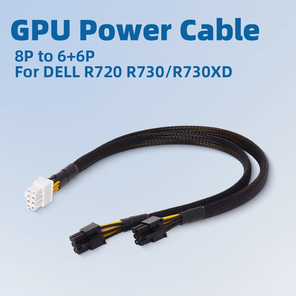 2025 nuevo Cable de alimentación de tarjeta gráfica GPU de 8 pines a doble 6 pines para servidores Huawei 5885H 2285 2288 V2 V5 V3 - imagen 2