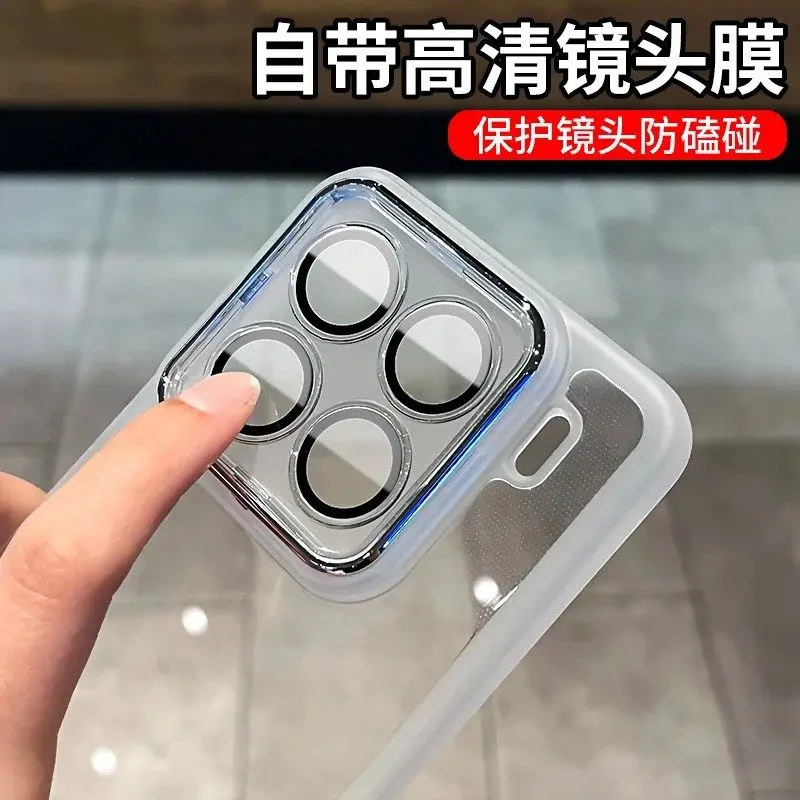 Para Xiaomi 15T 14T Pro funda de silicona transparente Simple con cubierta de película de lente para Xiaomi 15T Pro Mi15T parachoques a prueba de golpes Fudna - imagen 5