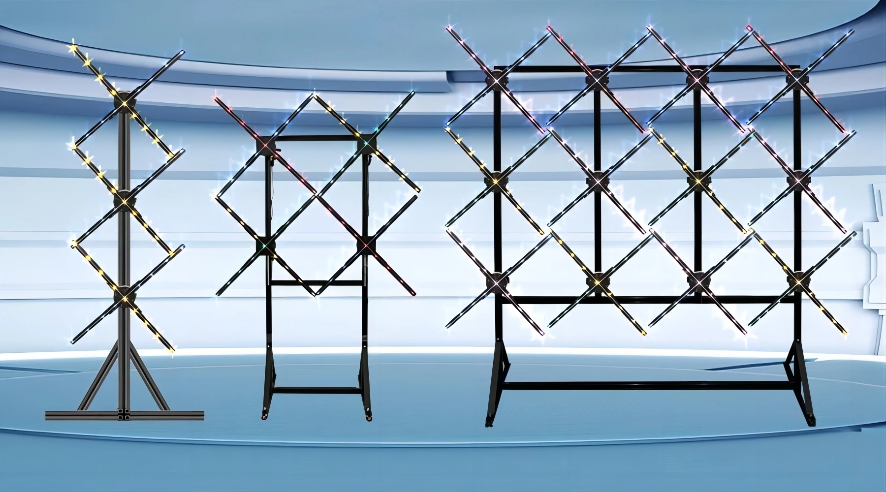 Ventilador de holograma 3D de empalme 2*3, proyector de holograma para eventos de vídeo, ventilador 3D, Control de nube holográfica, equipo de holograma Wifi - imagen 5