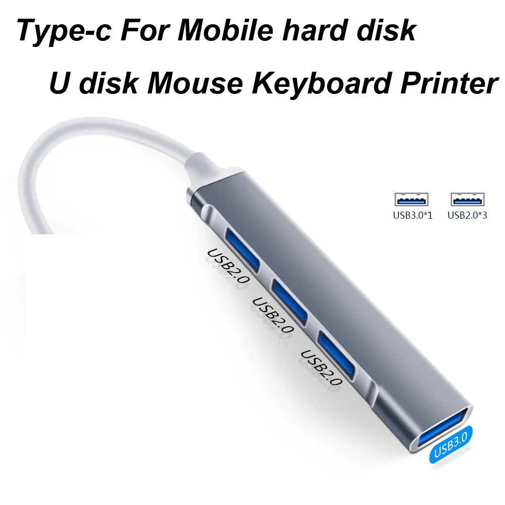 2 en 1 USB 3,0 + TYPE-C 3,1 enchufe 4 puertos USB2.0/3,0 Hub OTG Cable para PC ordenador portátil teléfono móvil disco duro U ratón teclado impresora - imagen 3