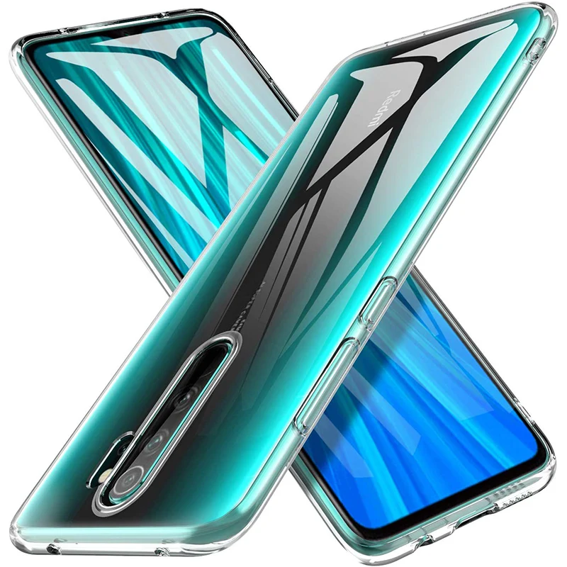 Funda de teléfono transparente a prueba de golpes para Xiaomi Redmi 8 8A Note8 Pro 8T suave TPU silicona transparente contraportada móvil Note 8 T 8Pro Gel - imagen 2