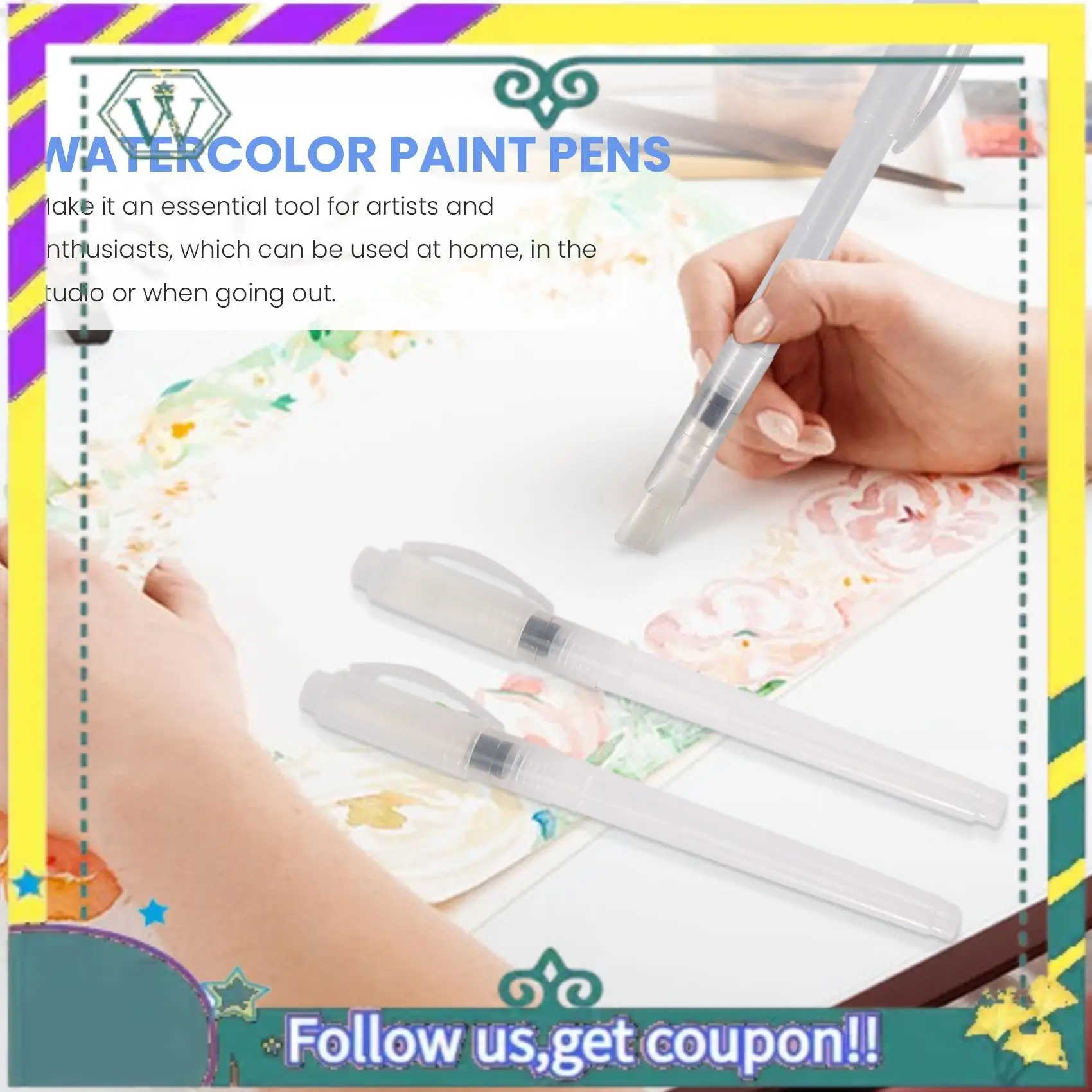 Nuevo juego de 12 Uds de pinceles para acuarelas, bolígrafos de pintura de acuarela, marcadores a base de agua, lápiz de colores Soluble en agua - imagen 5