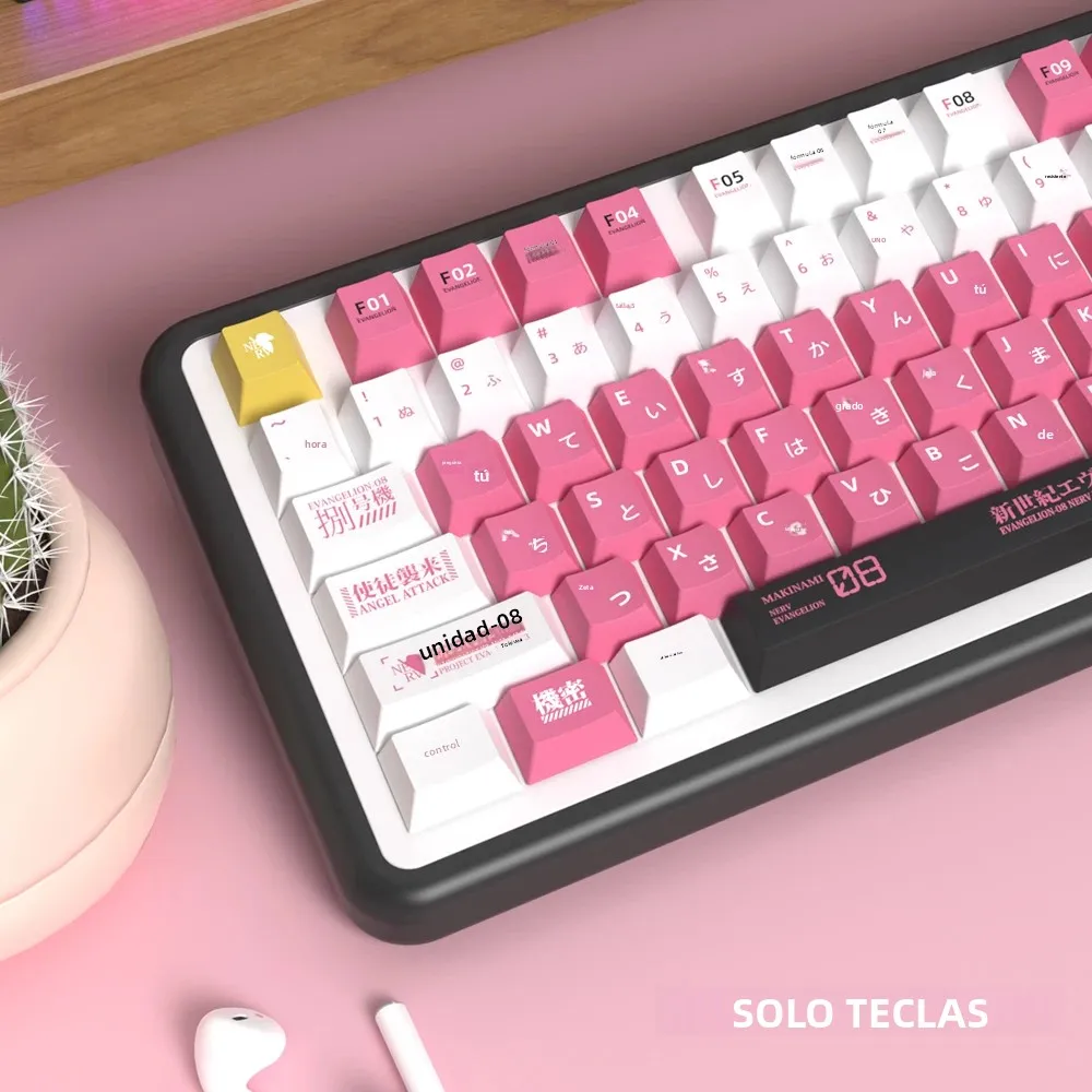 Teclas personalizadas de Anime español/francés/alemán/japonés/coreano/ruso, perfil de cereza, diseño ISO para teclado mecánico - imagen 5