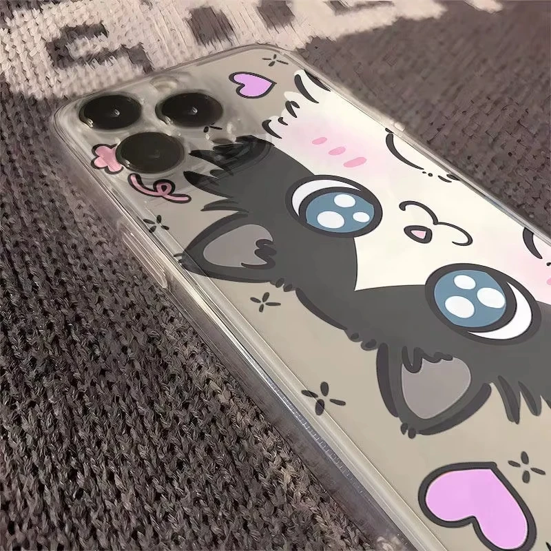 Funda de teléfono transparente con bonitos gatos grises y naranjas para iPhone 17 Air 17 16 15 14 Plus 13 12 11 Pro Max XR XS MAX MINI cubierta trasera de parachoques - imagen 3