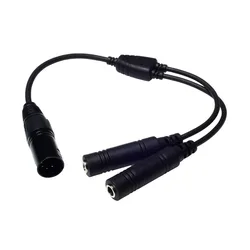 Adaptador de auriculares de aviación GA a XLR de 5 pines