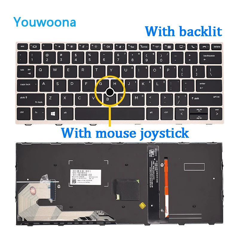 Nuevo teclado Original para ordenador portátil HP 730 G5 735 G5 830 G5 836 G5 HSN-I12C I30C