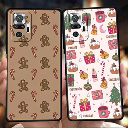 Funda de teléfono navideña de dibujos animados para Xiaomi Redmi Note 14 5G 13 12 10 11 Pro Plus 4G 14C 13C 12C 10C 9C funda suave de TPU
