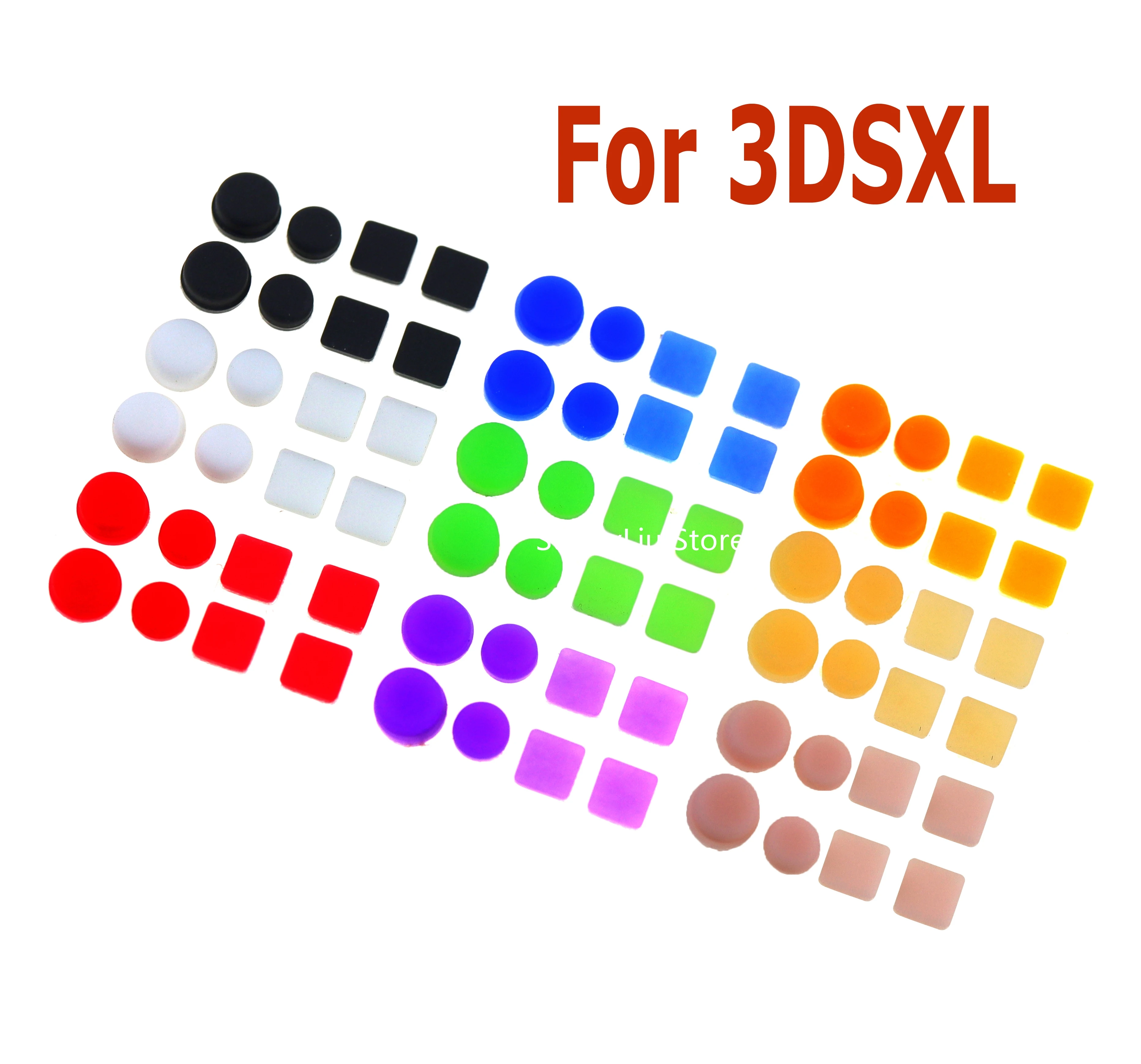 Cubierta de pies de tornillo de carcasa trasera delantera para 3DSLL/3DSXL cubierta de tapón antipolvo de pies de goma de tornillo para 3DS XL LL