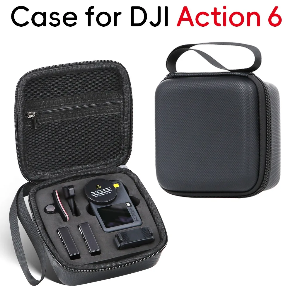 Mini estuche de almacenamiento para DJI Action 6, Estuche de transporte antiarañazos de viaje, bolso portátil, funda protectora, accesorios para cámaras deportivas - imagen 5