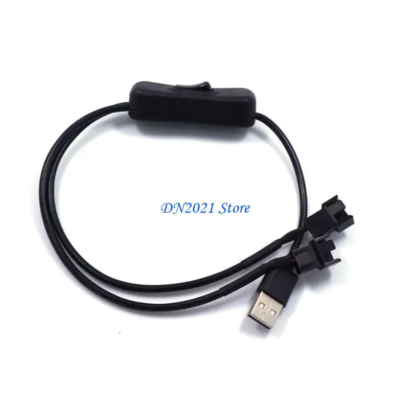 F3KE USB a 3 pin / 4 pines PWM 5V USB USB Cable adaptador alimentación manga USB para cable del adaptador del del con - imagen 5