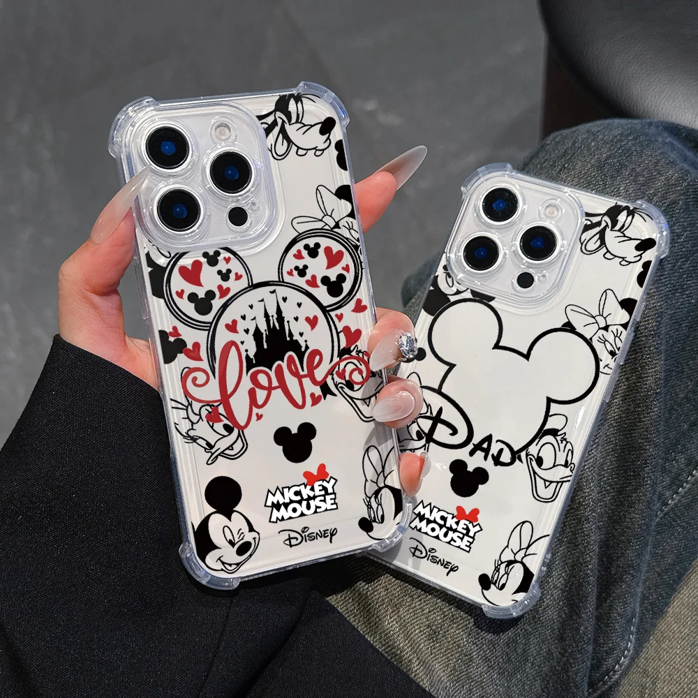 Preciosa funda de teléfono Mickey para Oppo A3x A3 A78 A74 A76 A72 A58 A57 A54 A53 A38 A31 A15 A17 A16 A7 A5 4G 5G cubierta anticaída