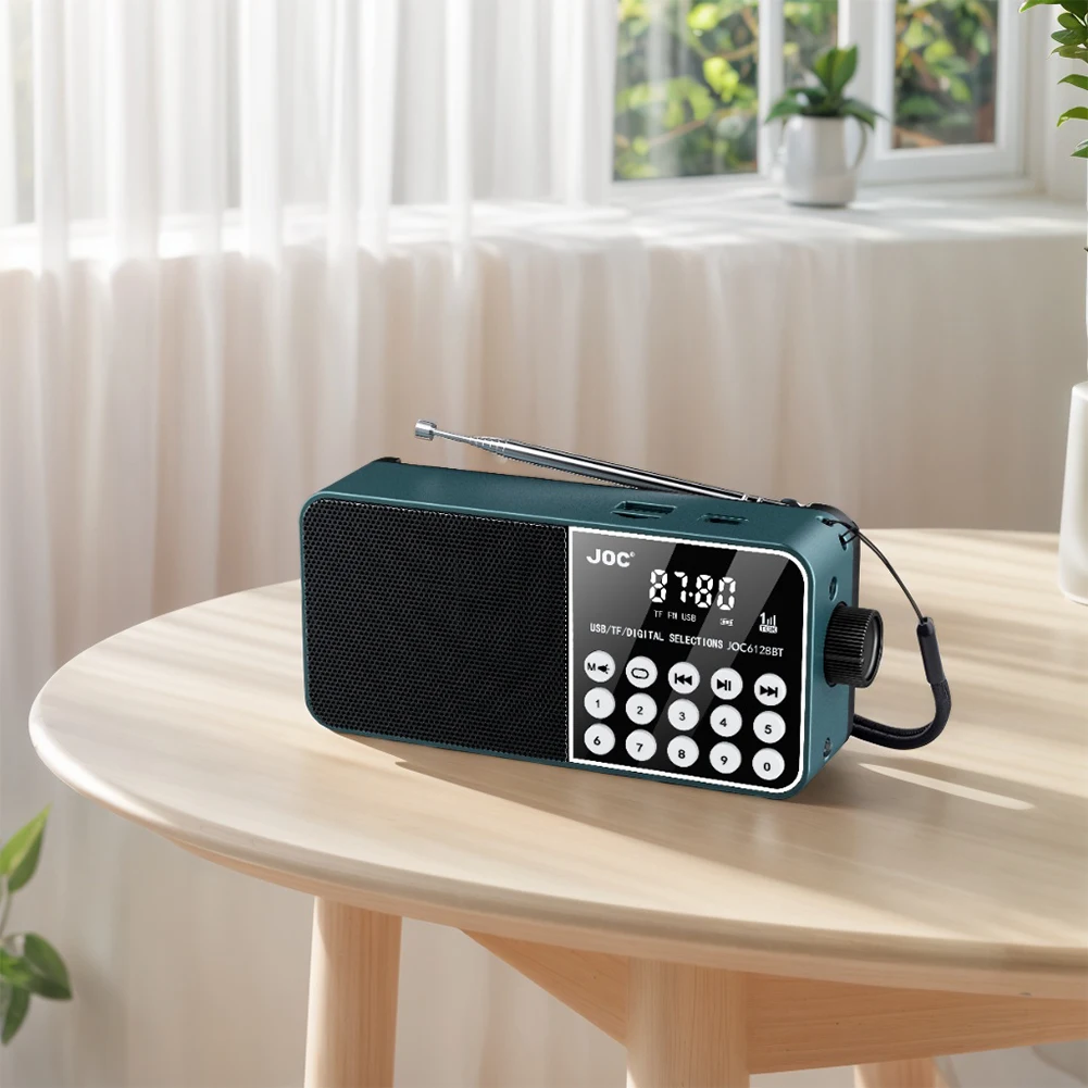 Mini Radio portátil Compatible con Bluetooth, Radio FM Digital, compatible con tarjeta TF, reproductor MP3 estéreo USB con pantalla HD para personas mayores - imagen 2