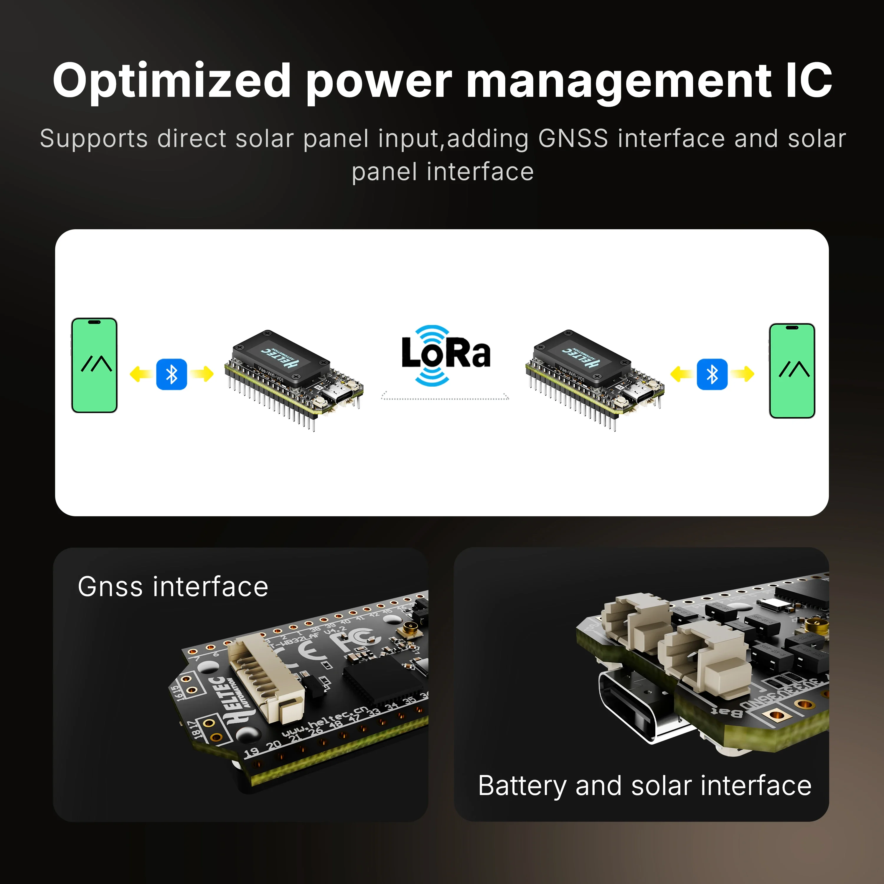 Heltec LoRa32 V4 GPS meshtástico ESP32 WIFI + BLE SX1262 LoRa 0,96 pulgadas OLED Placa de desarrollo con energía Solar red de malla 868 mhz 915 mhz - imagen 4