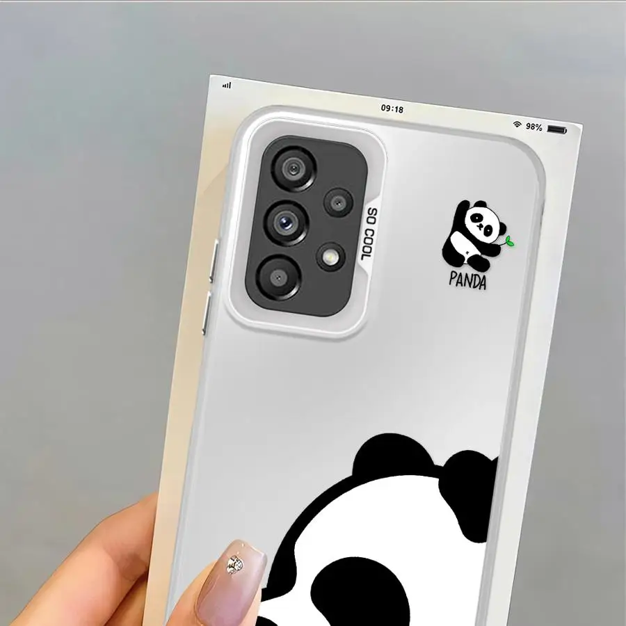 Funda Panda de dibujos animados para Samsung Galaxy A16 A02 A11 A12 A14 A13 A20s A06 A04e A03 A15 A50 funda trasera para teléfono - imagen 2