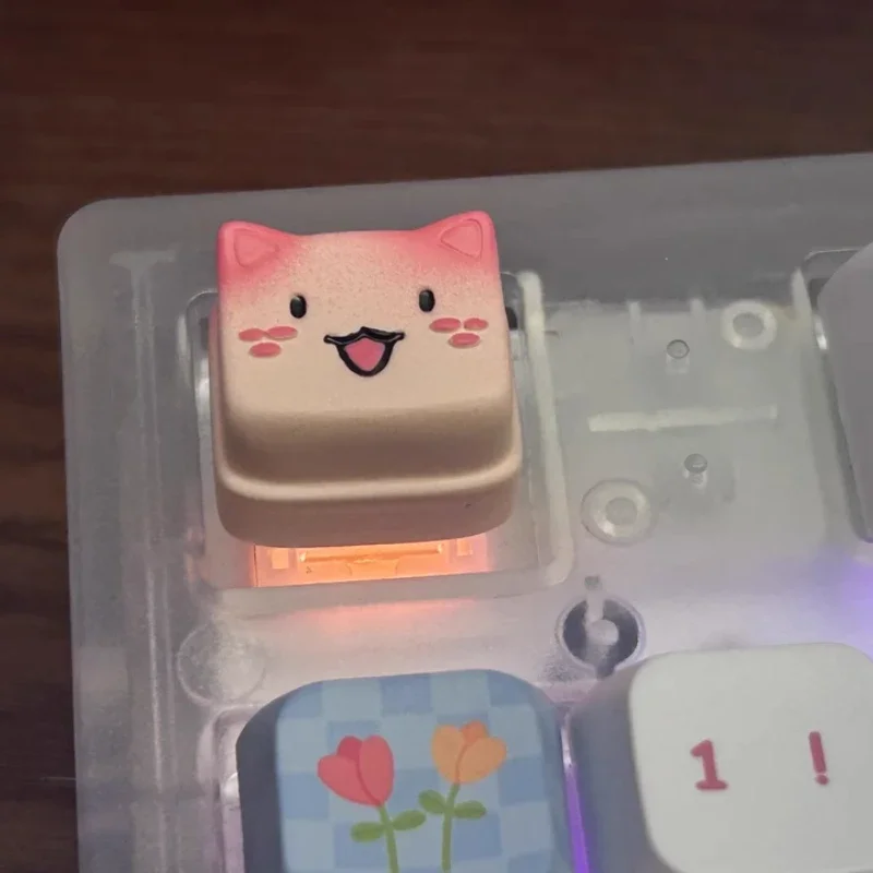 Teclas de mano de gato bonitas, personalización de resina personalizada, diseño Original, tapa de tecla de punto estereoscópico 3D para teclado mecánico para juegos - imagen 3