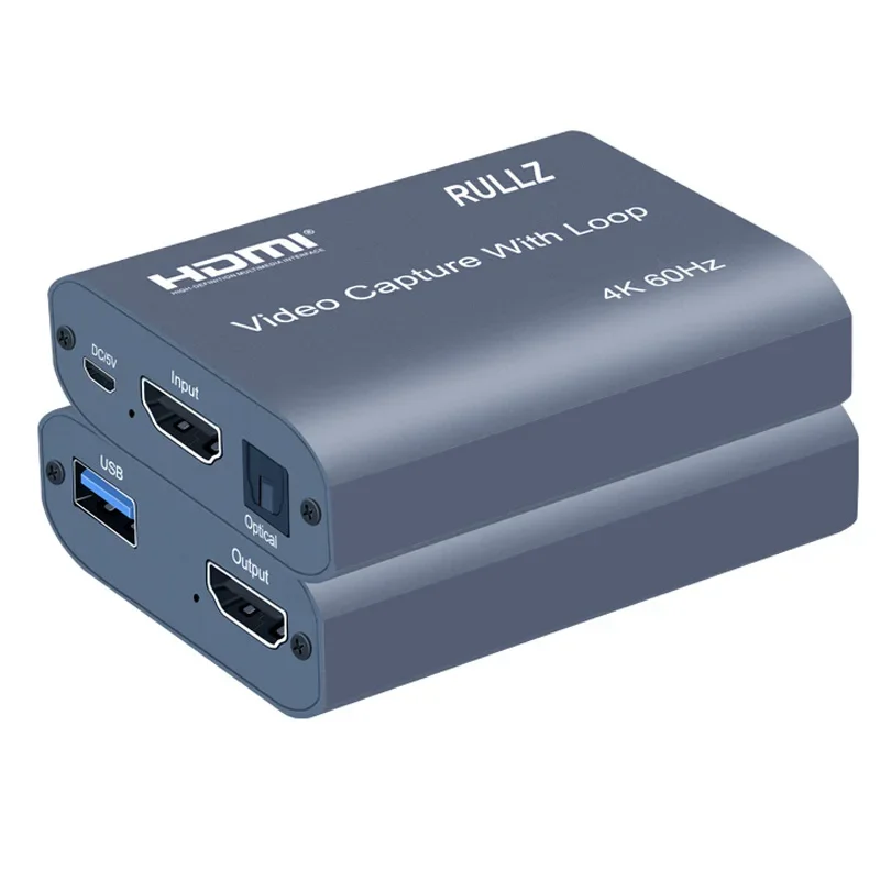Tarjeta de captura HDMI de bucle de entrada 4K 60Hz, dispositivo de grabación de juegos de 1080p, micrófono grabador de vídeo USB 3,0 2,0 para PS3, PS4, Xbox, transmisión en vivo - imagen 3