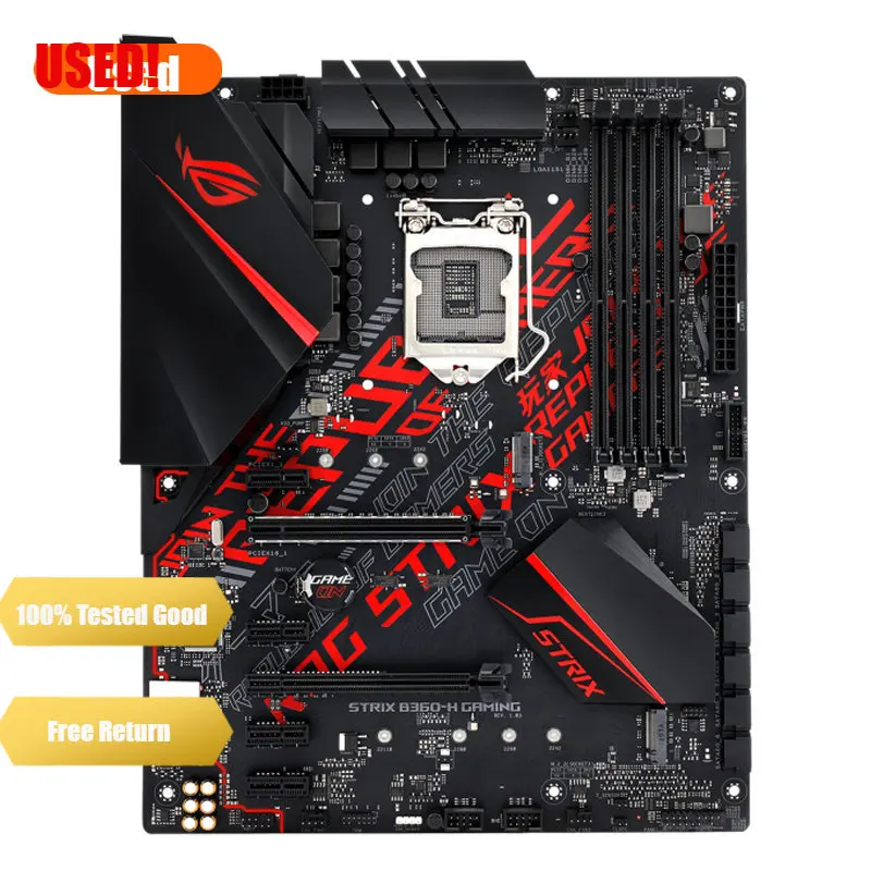 Placa base para juegos ASUS ROG STRIX B360H con placa base Aura Sync RGB LED DDR4 ATX