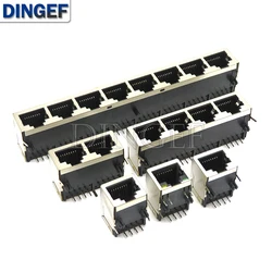 Conector RJ45 Hembra PCB Angular Metálico 8P8C
