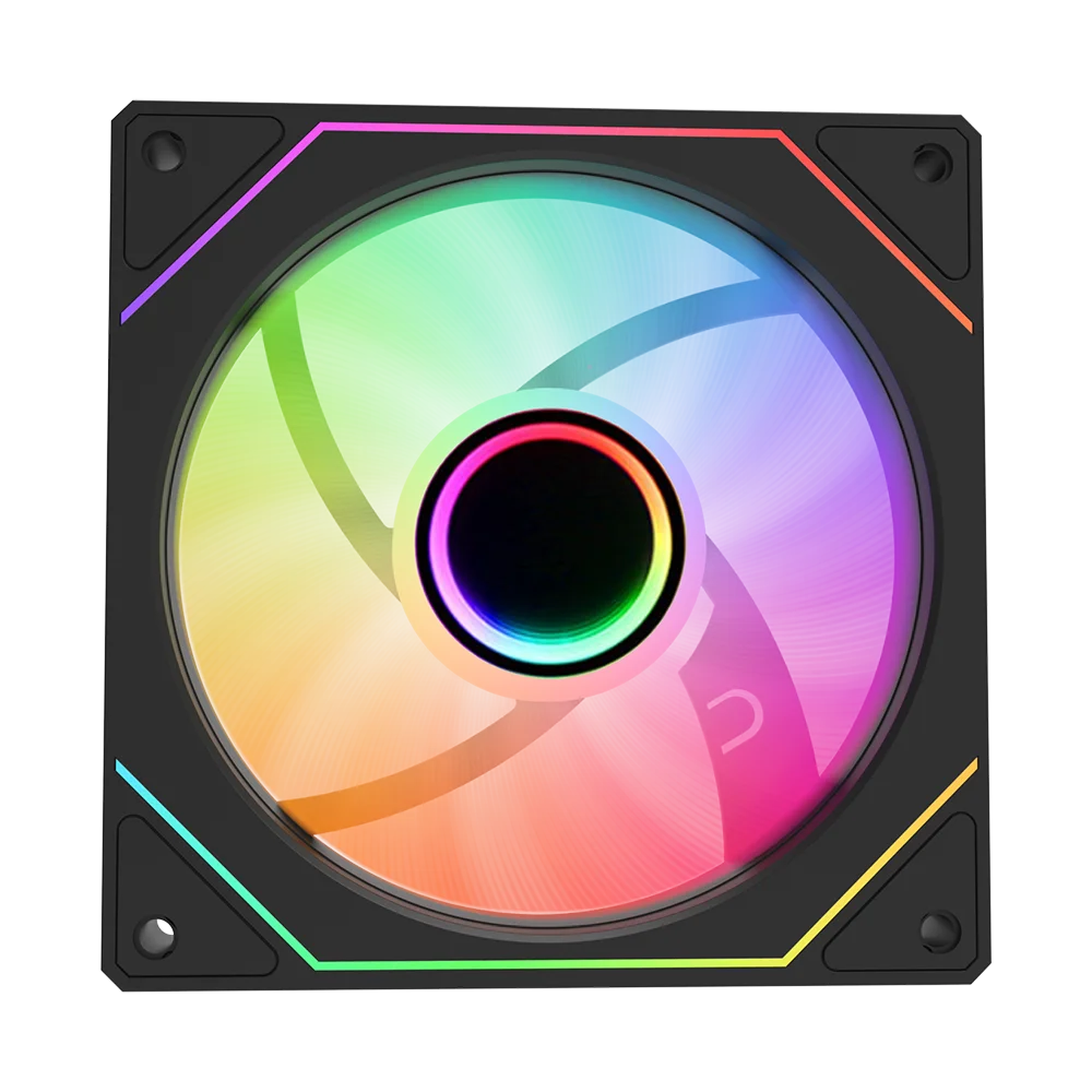 Prism 4 PRO ARGB Fan PC 120 mm Ventilador para cubierta de computadora 4 pines PWM CPU Ventiladores de enfriamiento 3 pines 12 v RGB - imagen 4