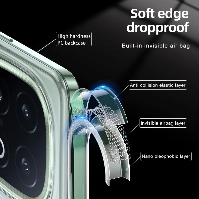 Para ViVO IQOO 13 funda magnética ELVEV cristalino duro PC protección de cámara cubierta trasera transparente - imagen 4