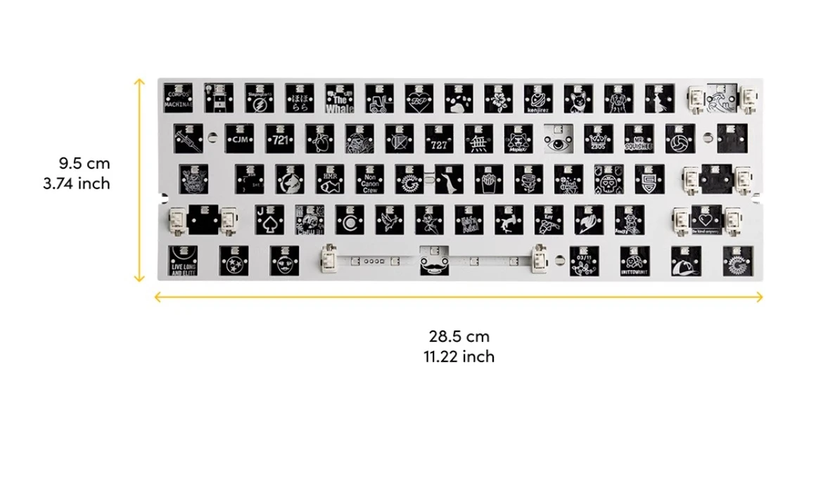 Wooting 60he + 80he módulo Pcb teclado de eje magnético personalizado PCB Gamers diseño teclado accesorios manos en juego para juegos - imagen 4