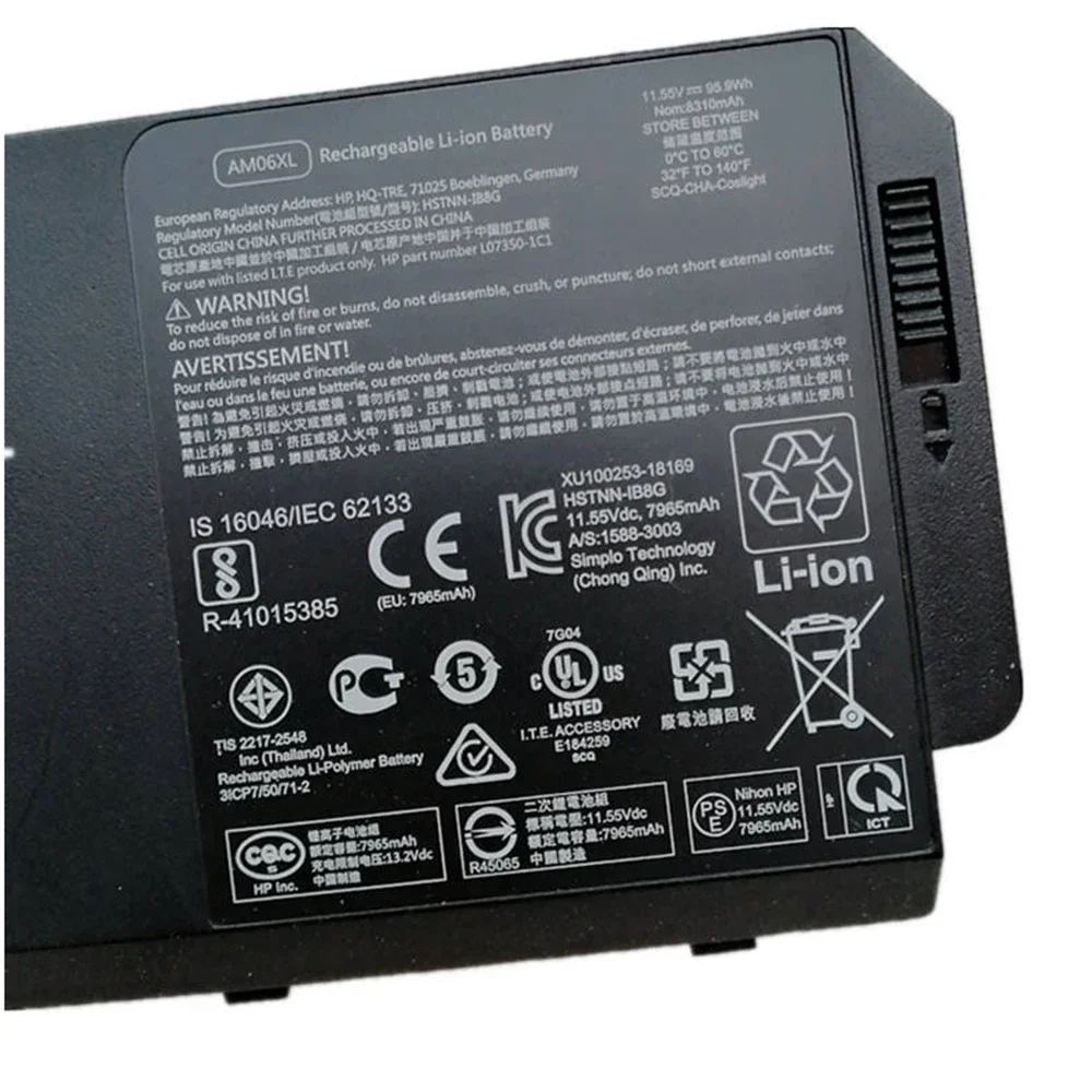 Nueva batería Original para ordenador portátil AM06XL 11,55 V 95,9Wh para HP ZBook 17 G5 G6 L07350-1C1 HSN-Q12C L07044-855 etc. - imagen 2