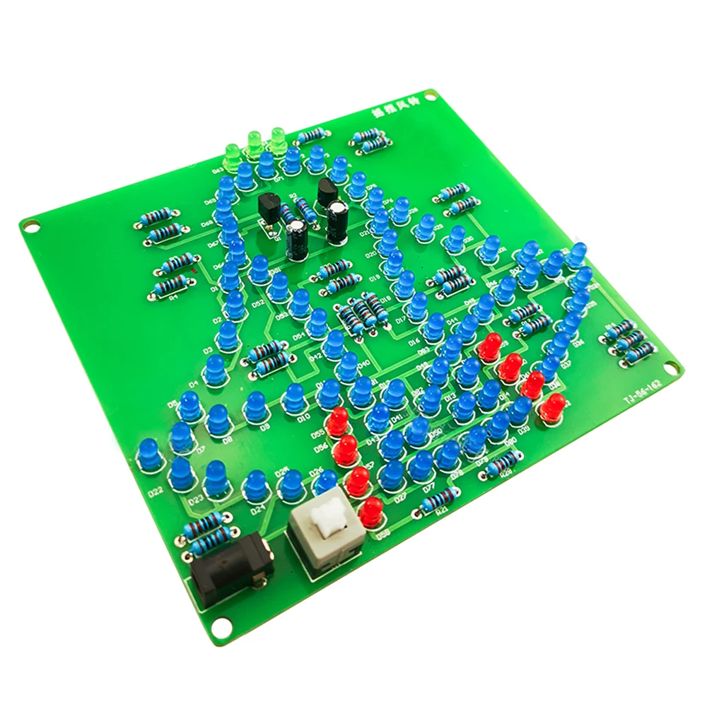 Columpio de carillón de viento LED, Kit electrónico DIY, 83 luces LED intermitentes, simulación de carillón de viento, balanceo PCB, proyecto de soldadura DIY con Cable DC5V