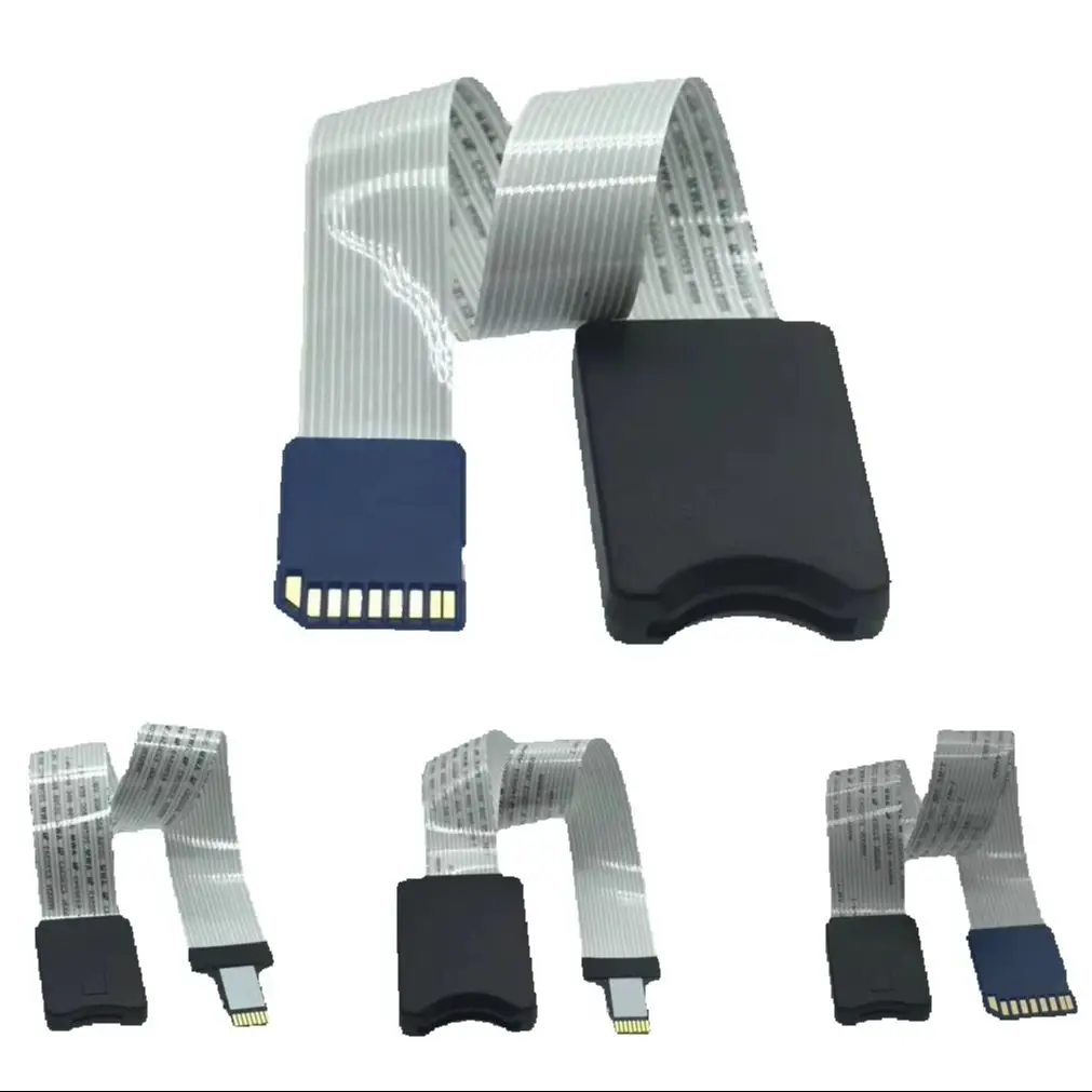 10CM 60CM tarjeta SD hembra a TF Micro SD macho SD a SD TF a TF Cable de extensión de tarjeta Flexible extensor adaptador lector Drop Ship