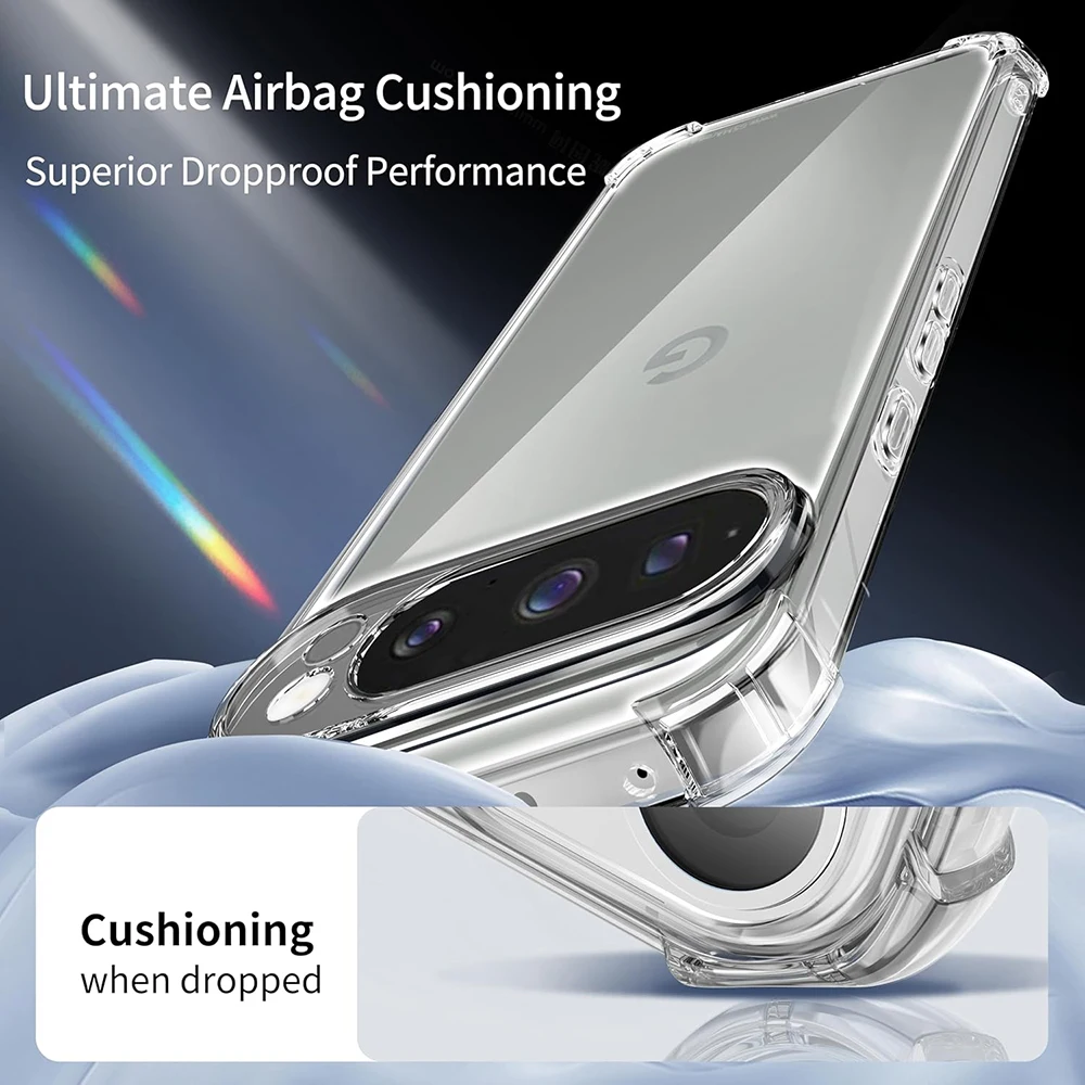 Funda suave ultrafina de silicona a prueba de golpes para Google Pixel 9A 9 ProXL 8 8A 7 7A 6 6A Pro XL 5 cubierta trasera transparente carcasa transparente - imagen 2