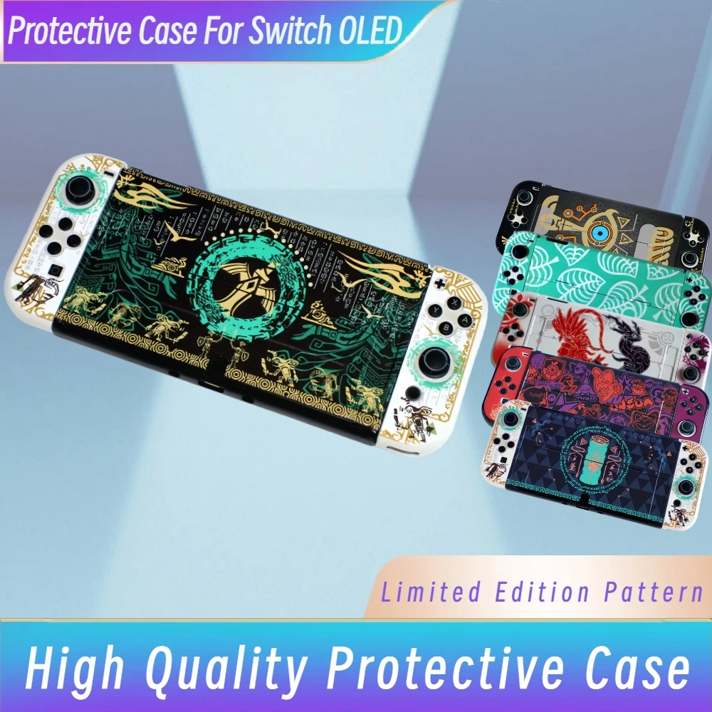 Nueva funda protectora para interruptor OLED, cubierta de carcasa para controlador de Gamepads NS OLED, protección completa resistente a los arañazos