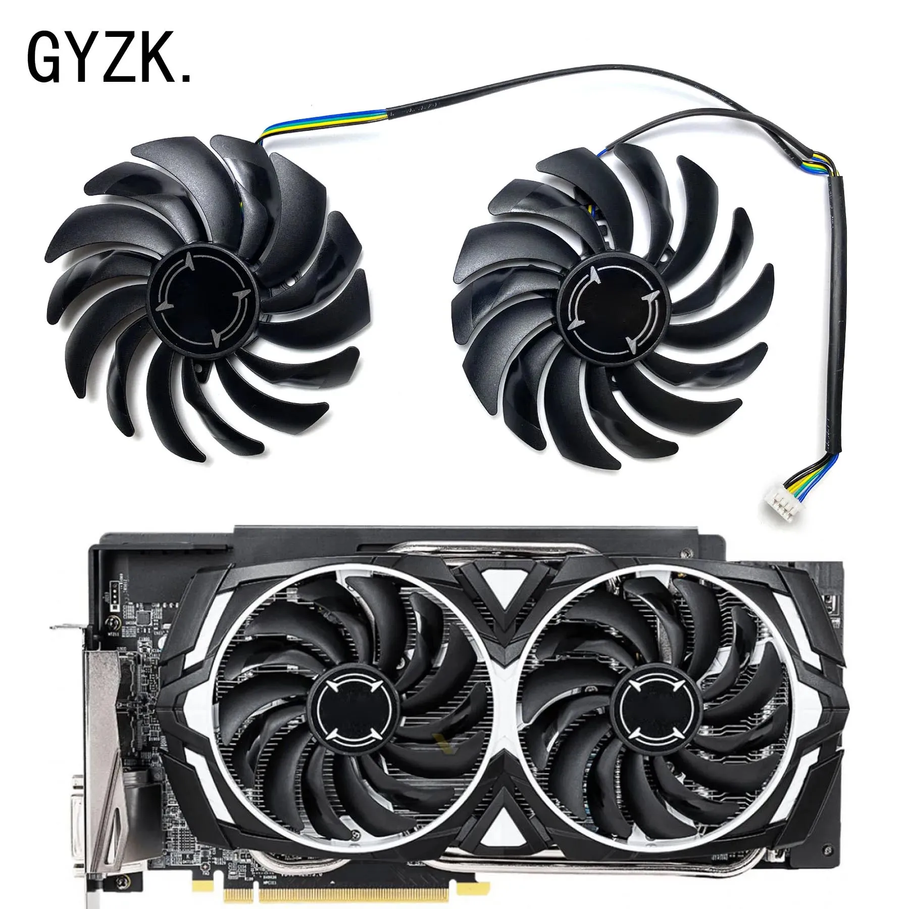 Ventilador de repuesto para tarjeta gráfica MSI Radeon RX590 580 570 ARMOR OC, PLD10010S12HH, nuevo