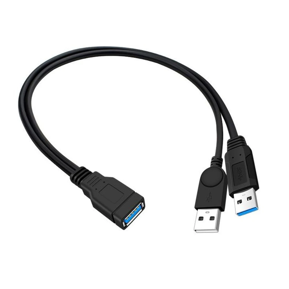 2,0 A macho A USB hembra 2 Doble fuente de alimentación Dual, Cable de extensión divisor USB hembra, HUB de carga para impresoras - imagen 4