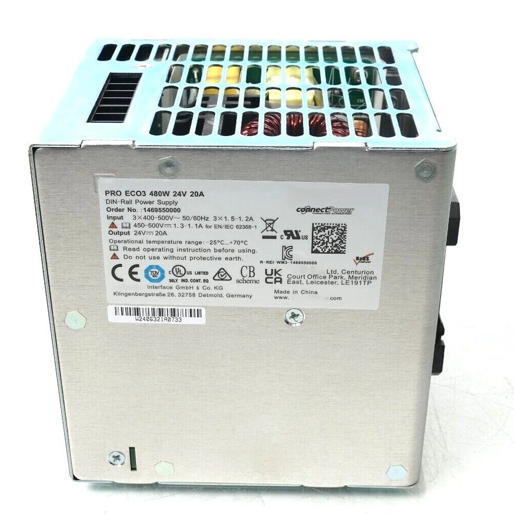 Nuevo Power de carril trifásico PRO ECO3 480W 24V 20A 1469550000 Fuente de alimentación en carril DIN para Weidmuller - imagen 5