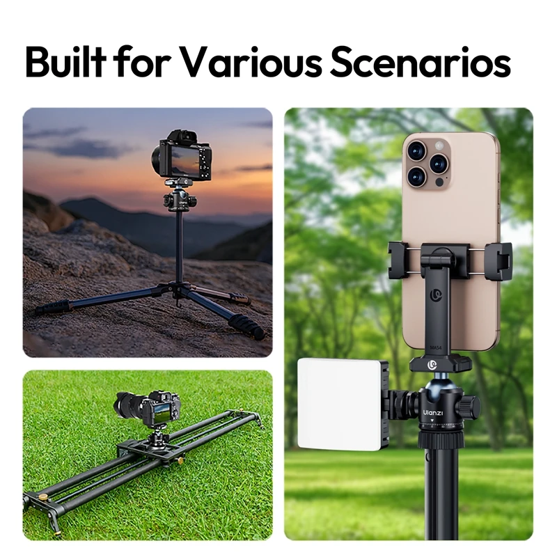 Ulanzi T100 Uka Interruptor horizontal y vertical con cabezal de bola ajustable 360 de liberación rápida para soporte de montaje en trípode Serie Uka Carga de 6 kg - imagen 5