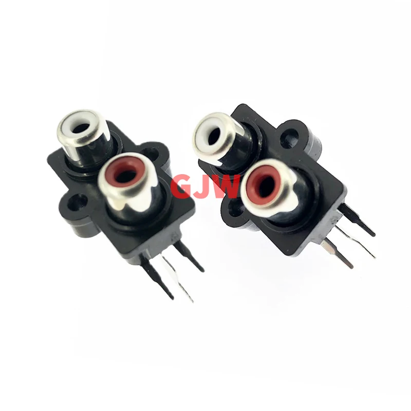 Conector de entrada de Audio estéreo RCA hembra, Conector de 2 orificios, 5 piezas, entrada de Audio AV, amplificador de fila de loto, conexión de señal de interfaz - imagen 2
