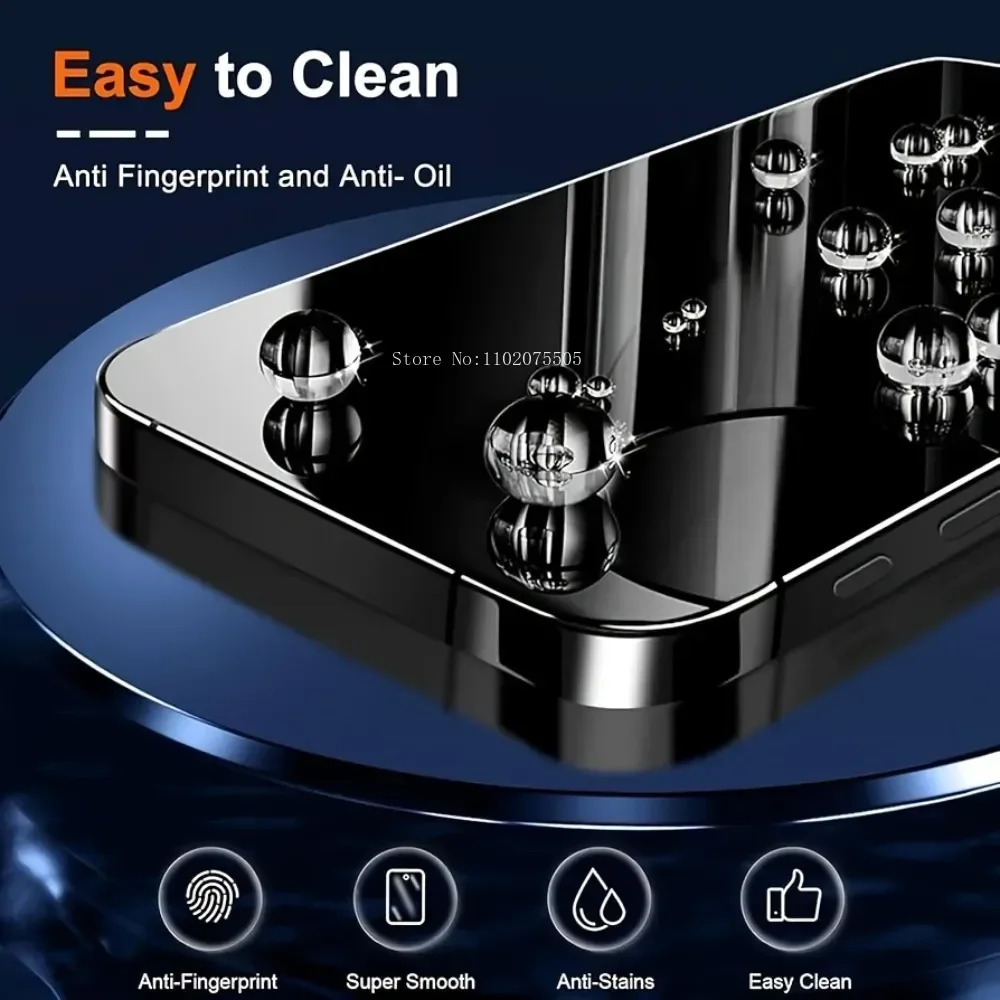 2 uds Ultra HD vidrio templado para iPhone 16 Pro Max 15 14 17 ProMax 14 15 Plus 12 13 17 ProMax Protector de pantalla de instalación sin polvo - imagen 2