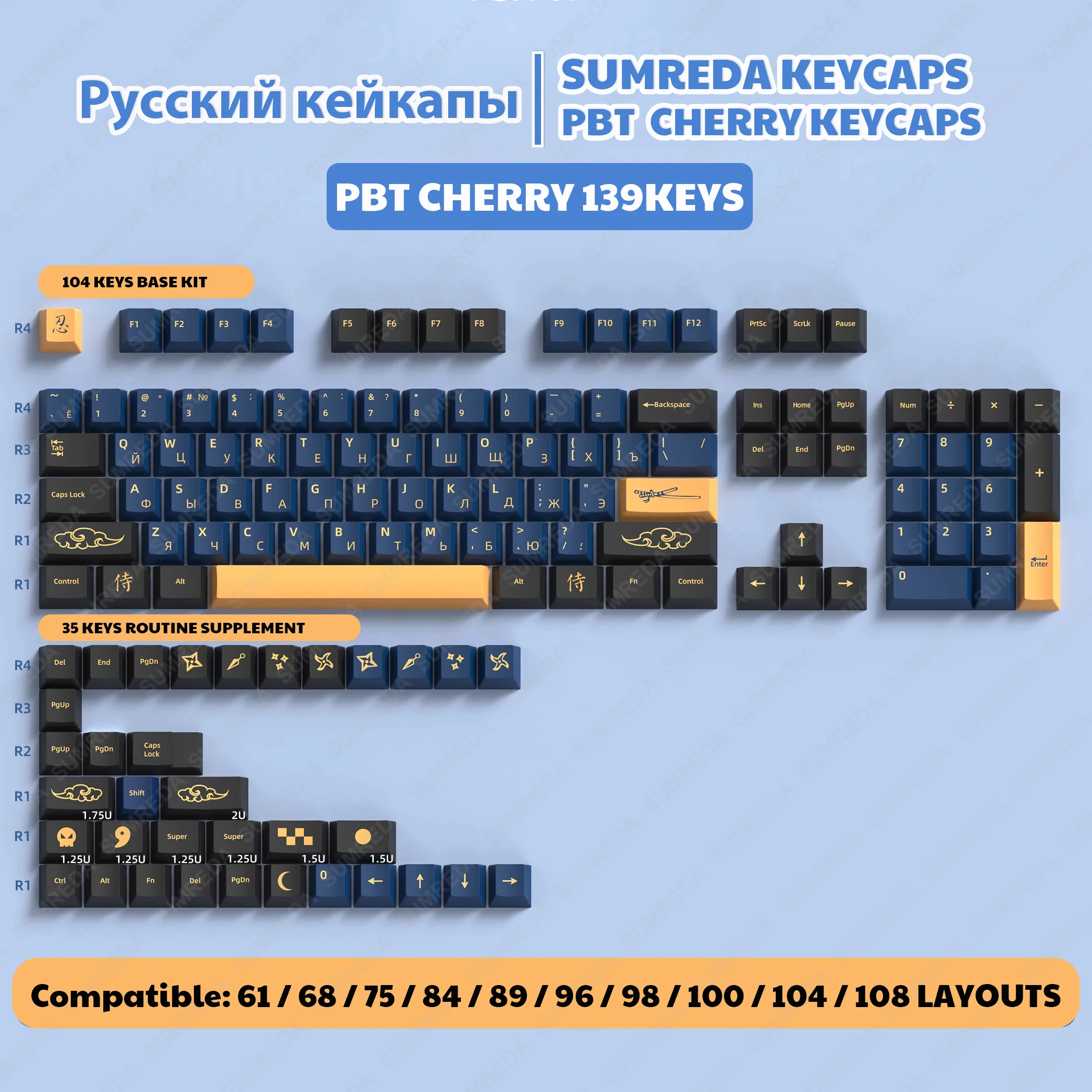 Blue 139keys RU