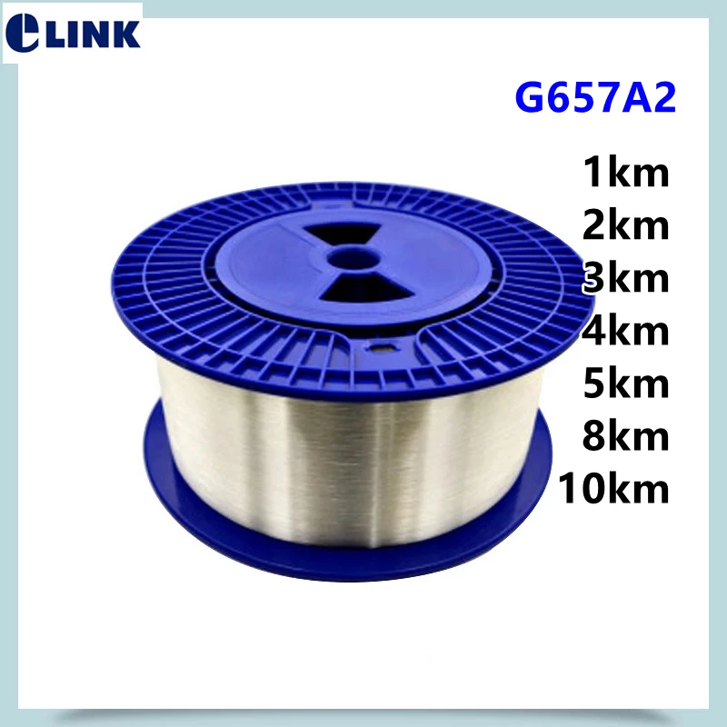 베어 광섬유 G657A2 1km2km3km4km5km 단일 모드 SM 9/125um 1000m OTDR 테스트 발사 케이블 섬유용 커넥터 없음 8km10km