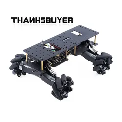 Chasis Robot Coche 4WD Ruedas Mecanum con Brazo Robótico 4DOF